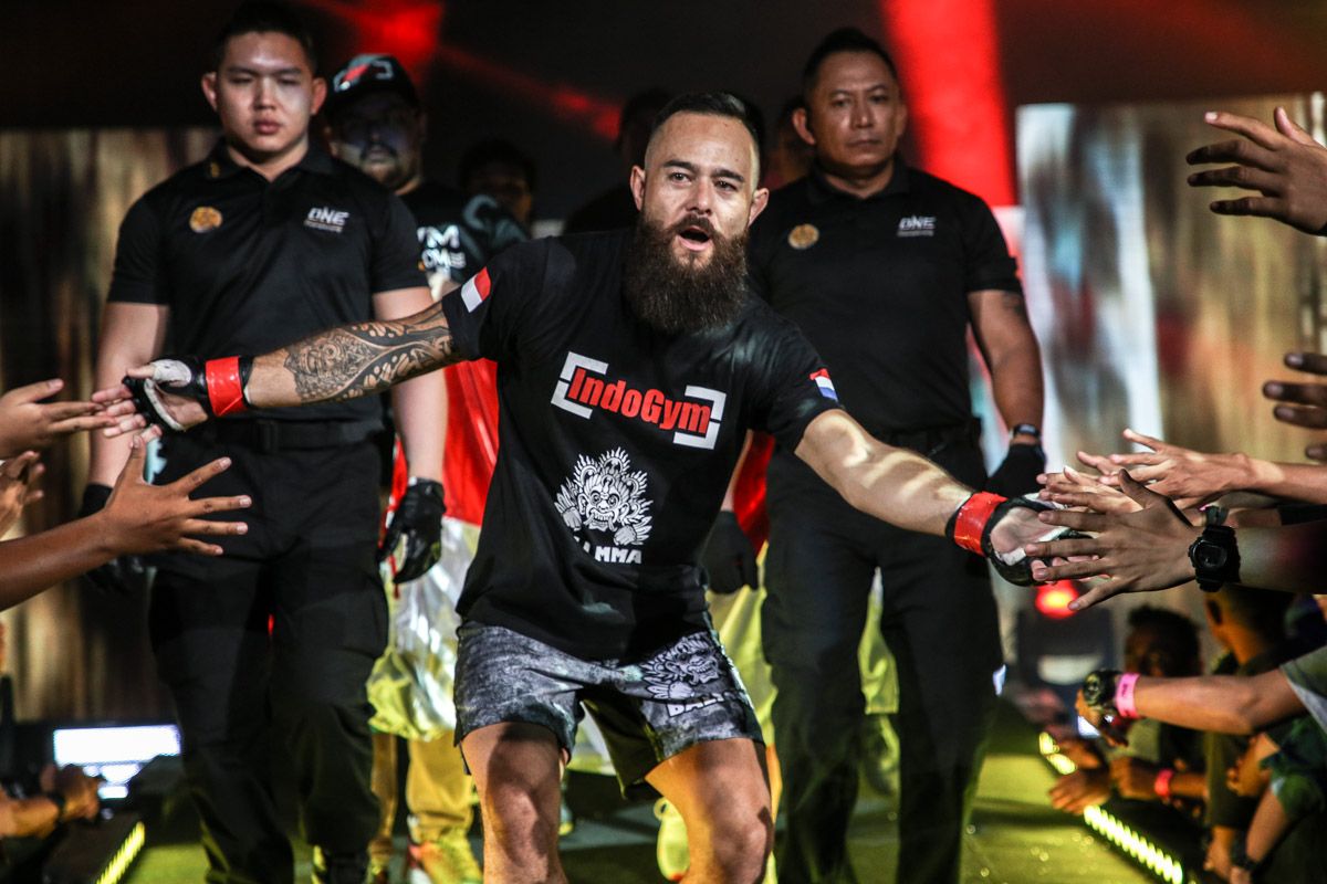 MMA fighter Anthony Engelen enters the arena