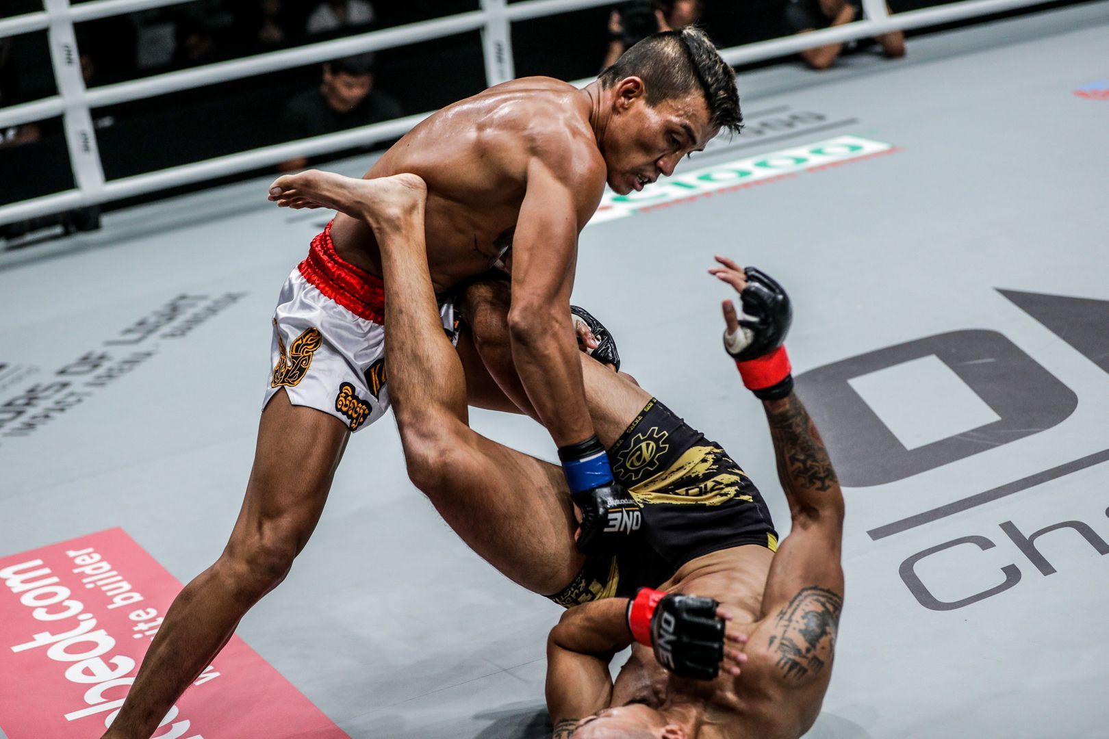 Cambodian MMA fighter Chan Rothana unleashes his ground-and-pound