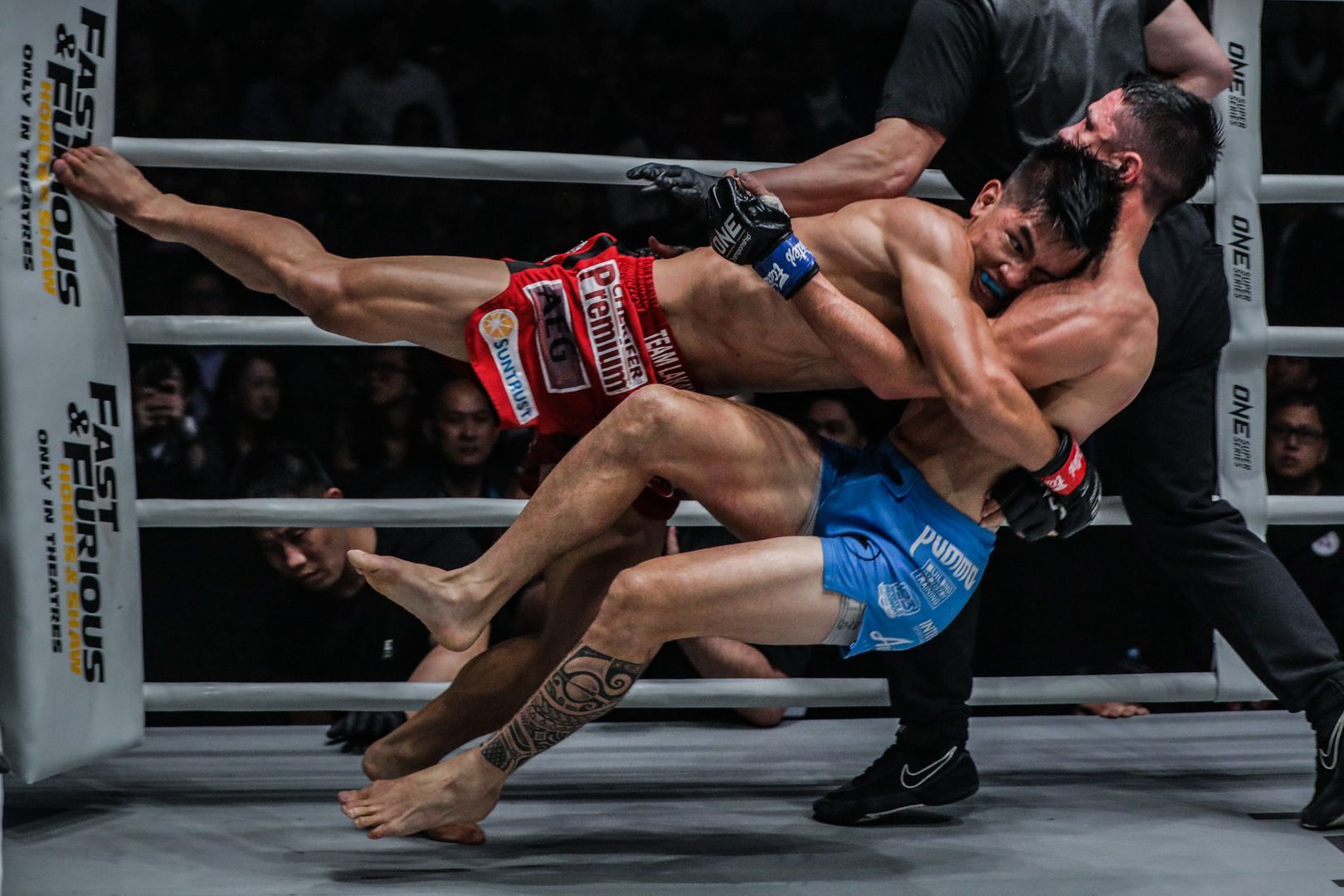 Danny "The King" Kingad lands a takedown on Reece McLaren at ONE: DAWN OF HEROES