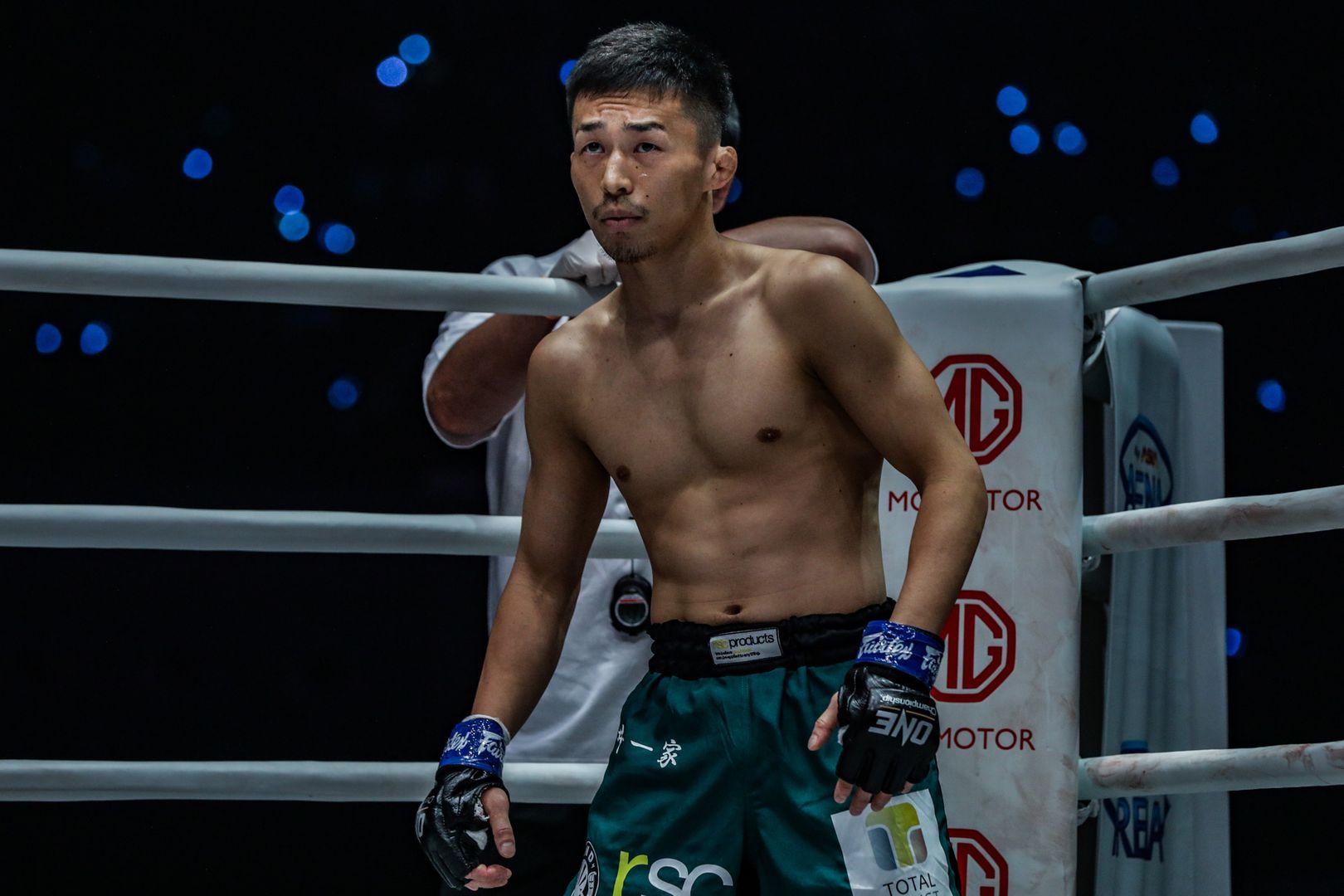 Japanese flyweight star Tatsumitsu Wada stands in the corner