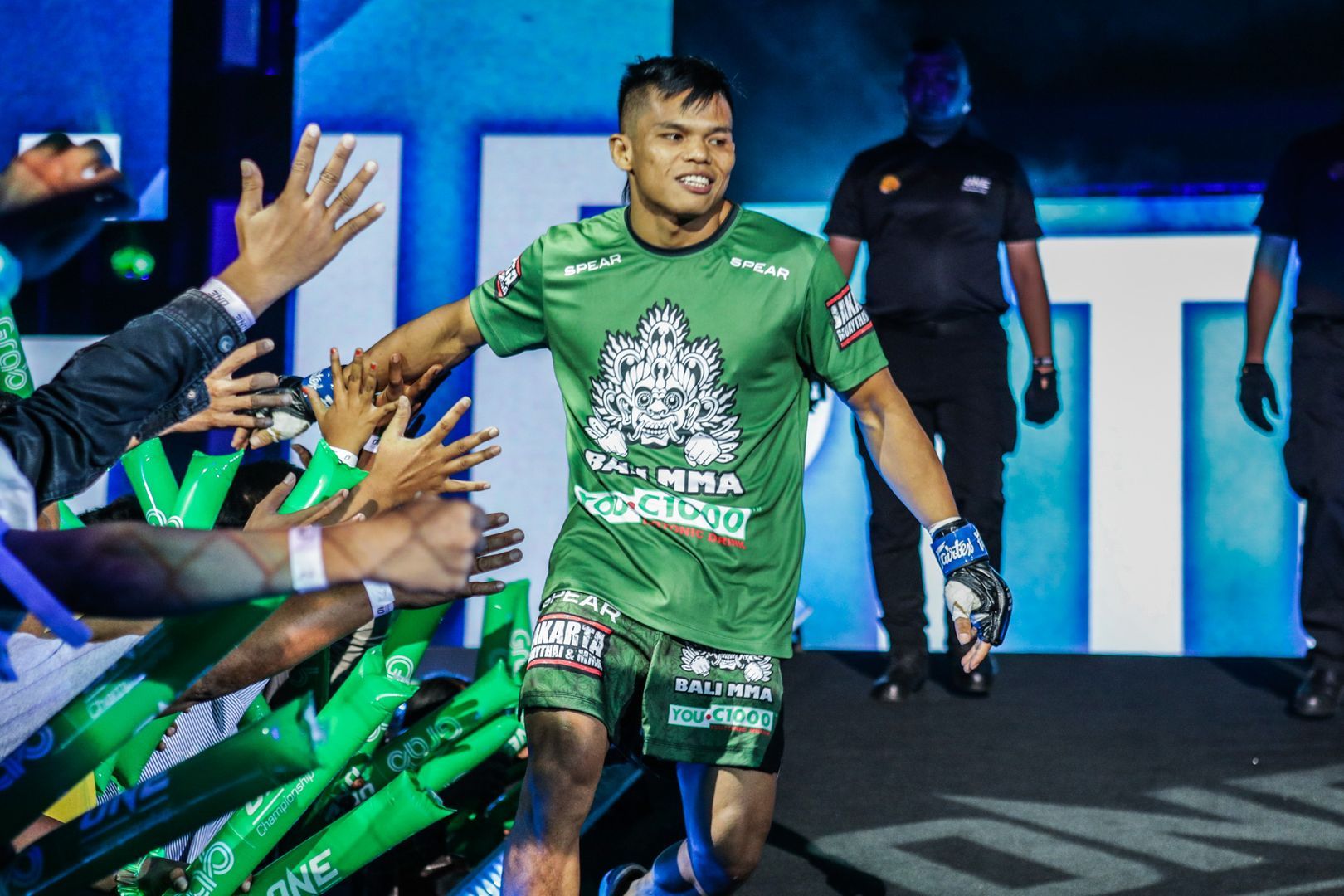 Indonesian MMA fighter Elipitua Siregar makes his entrance