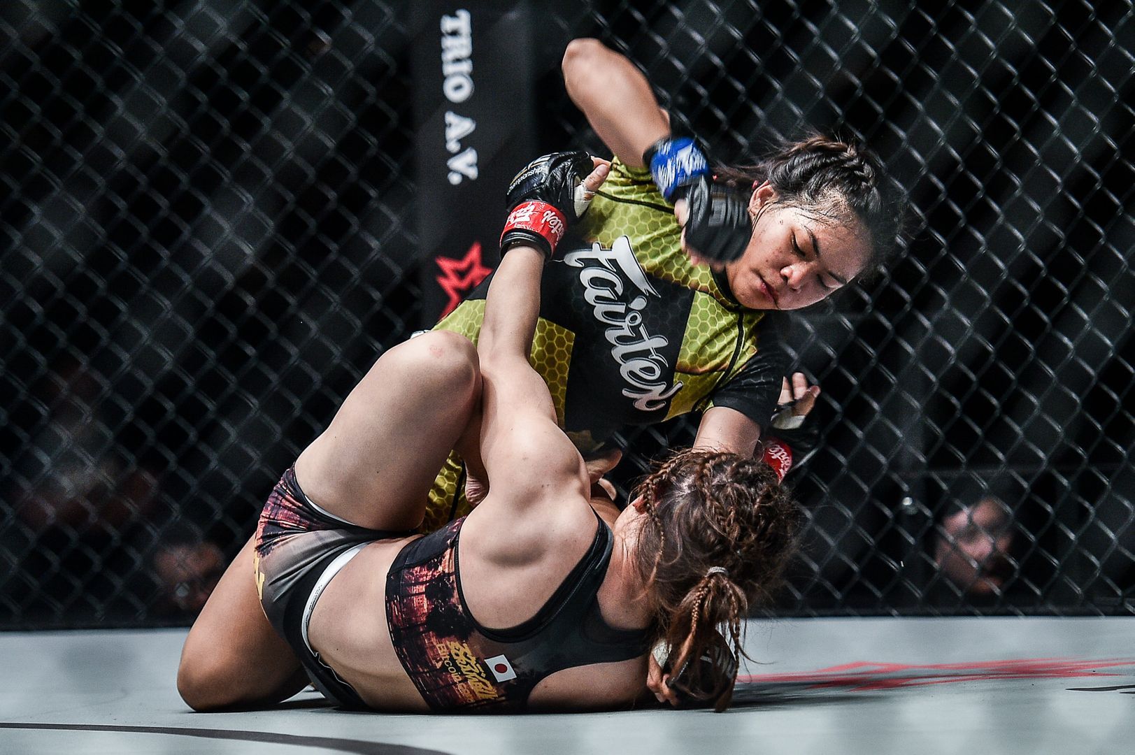 Philippine mixed martial artist Denice Zamboanga rains down ground and pound