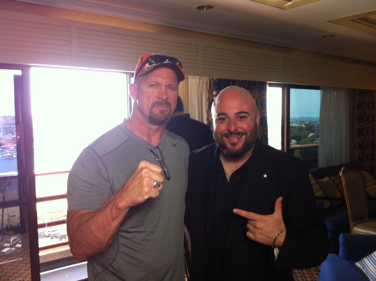 Michael Schiavello with Stone Cold Steve Austin