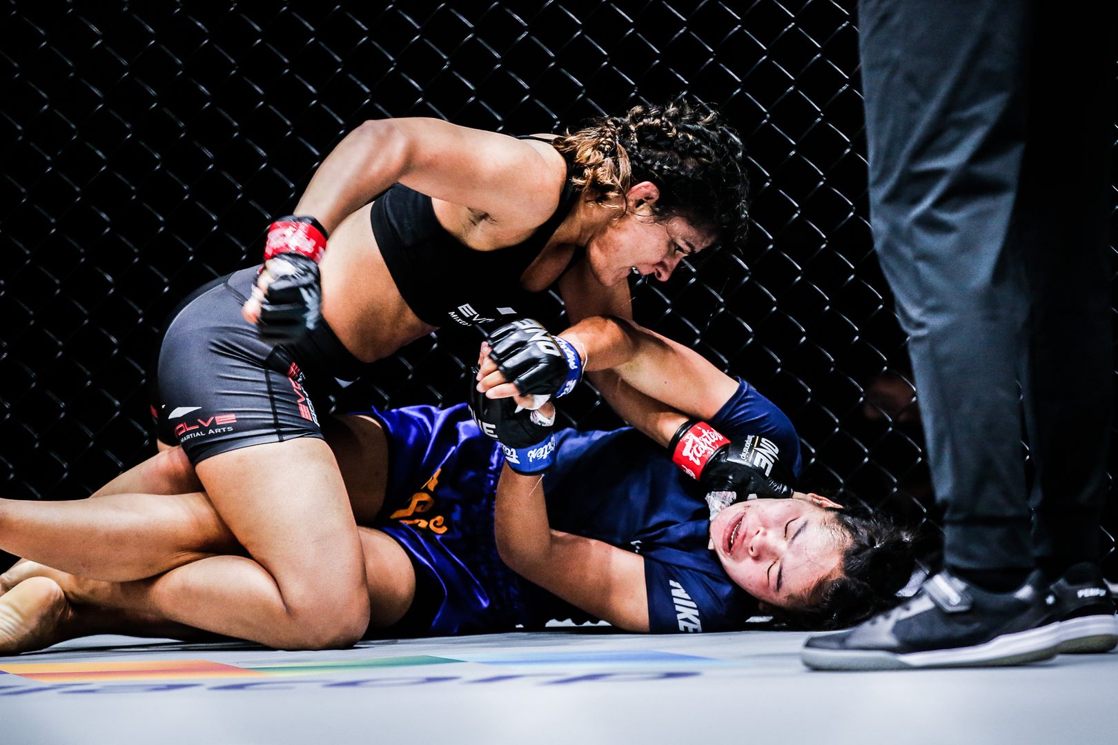 Indian wrestling icon Ritu Phogat unloads ground and pound on Nou Srey Pov