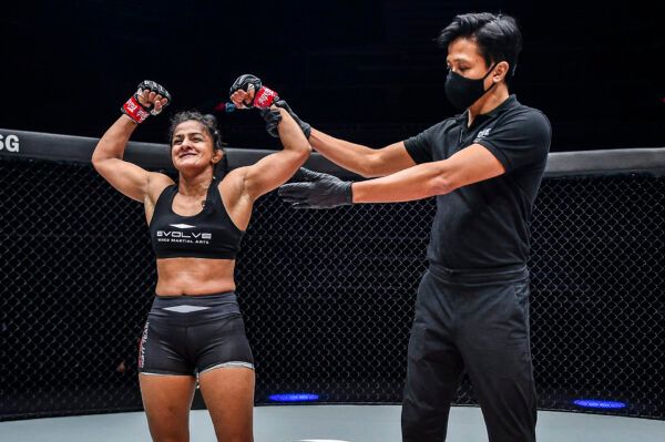Ritu Phogat fights Nou Srey Pov in a mixed martial arts battle at ONE: INSIDE THE MATRIX on Friday, 30 October