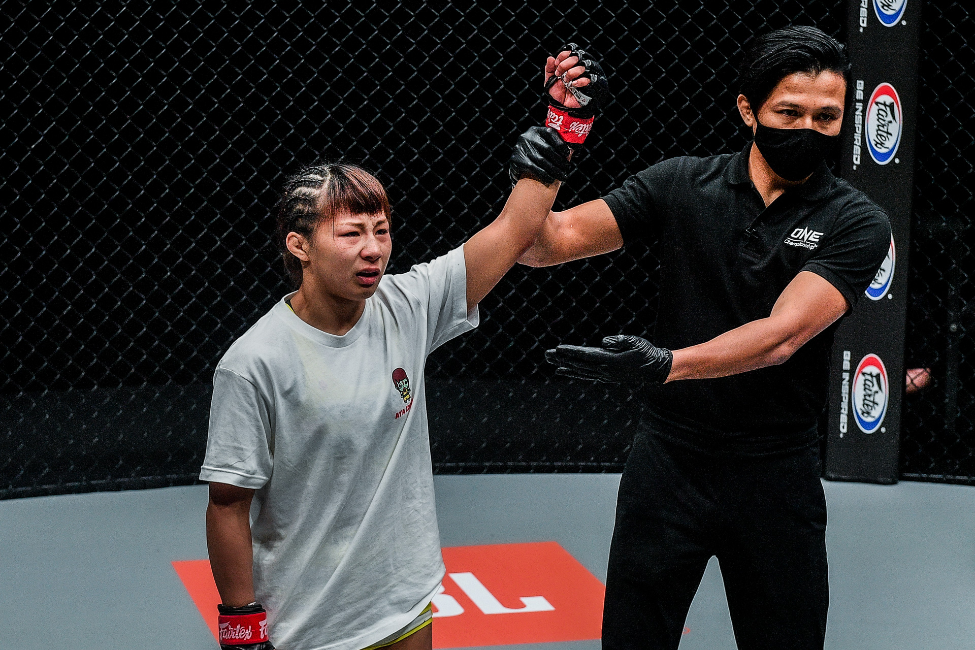 Scenes from the MMA catchweight fight between Ayaka Miura and Rayane Bastos at ONE: DANGAL on 15 May