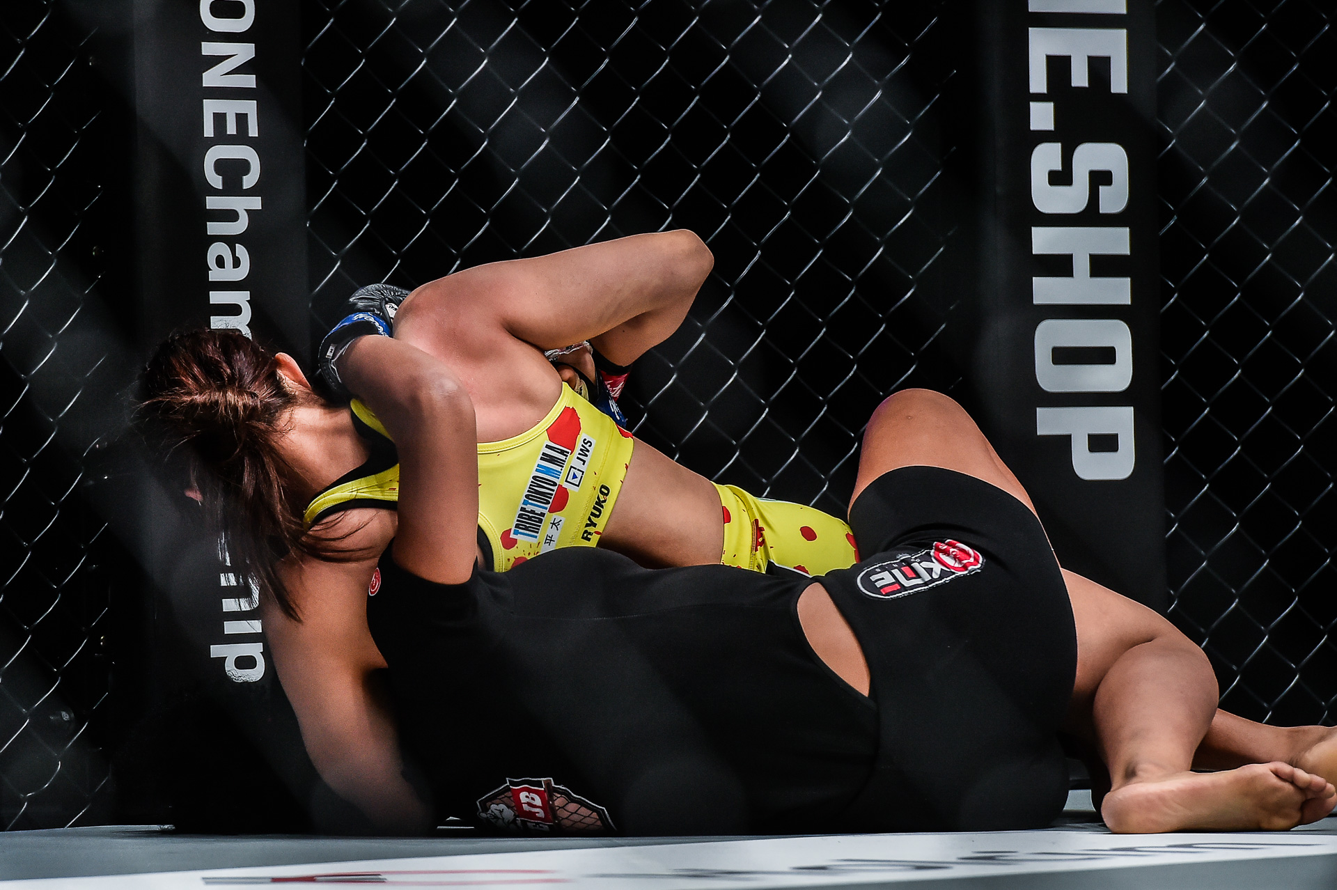 Scenes from the MMA catchweight fight between Ayaka Miura and Rayane Bastos at ONE: DANGAL on 15 May