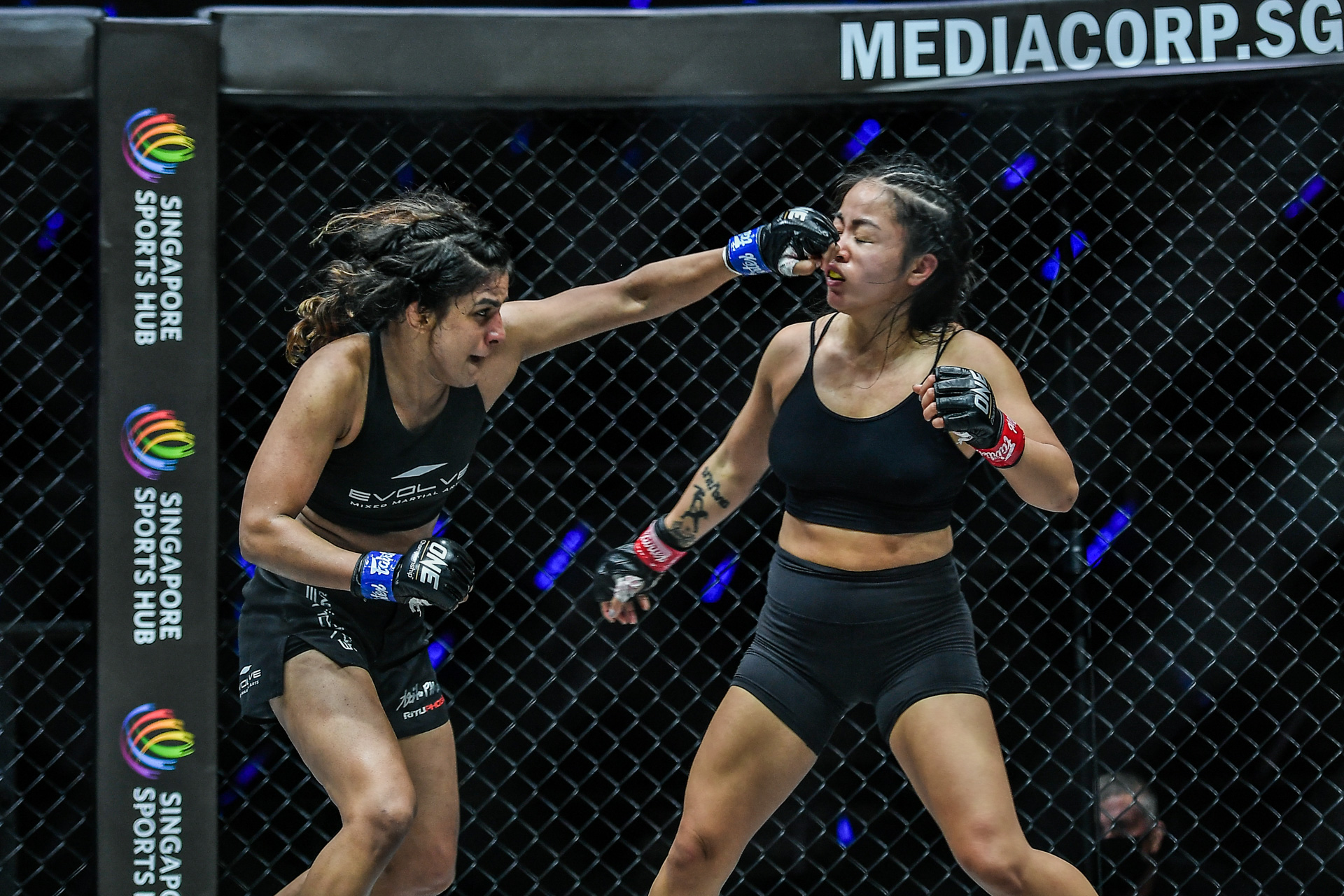 Scenes from the atomweight bout between MMA stars Ritu Phogat and Bi Nguyen at ONE: DANGAL on 15 May