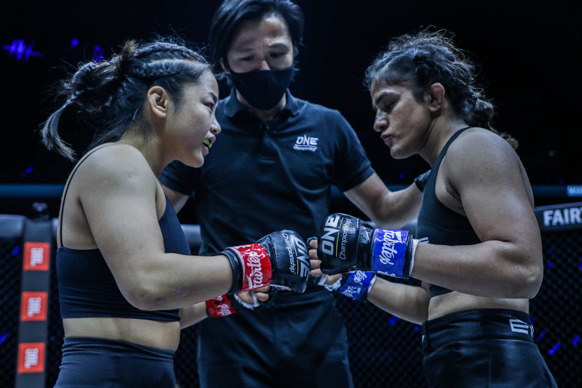 Scenes from the atomweight bout between MMA stars Ritu Phogat and Bi Nguyen at ONE: DANGAL on 15 May