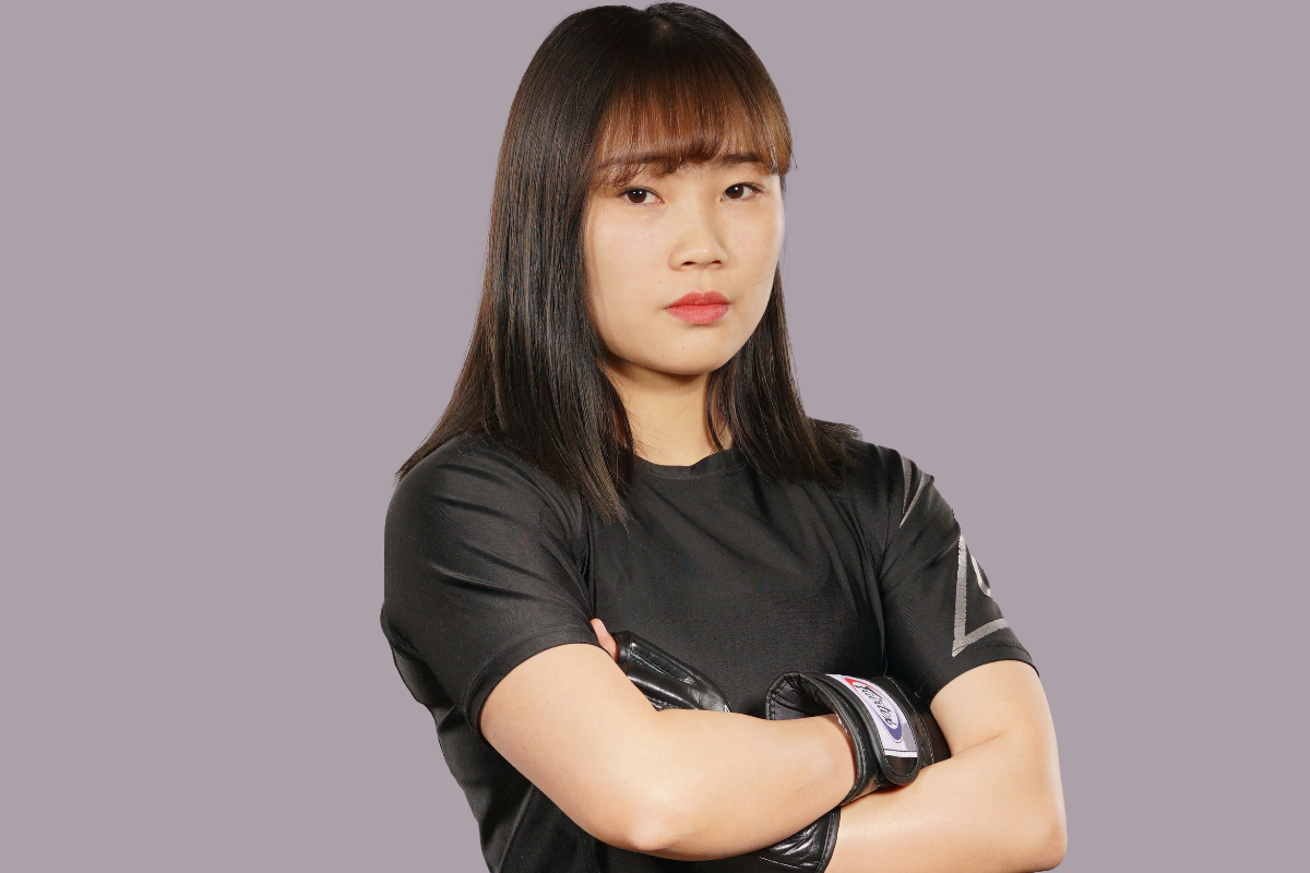 Wang Luping poses in her fight stance