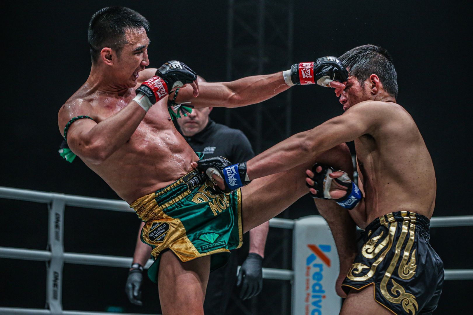 Thailand superstars Petchmorakot Petchyindee Academy and Pongsiri PK.Saenchaimuaythaigym compete for the inaugural ONE Featherweight Muay Thai World Title