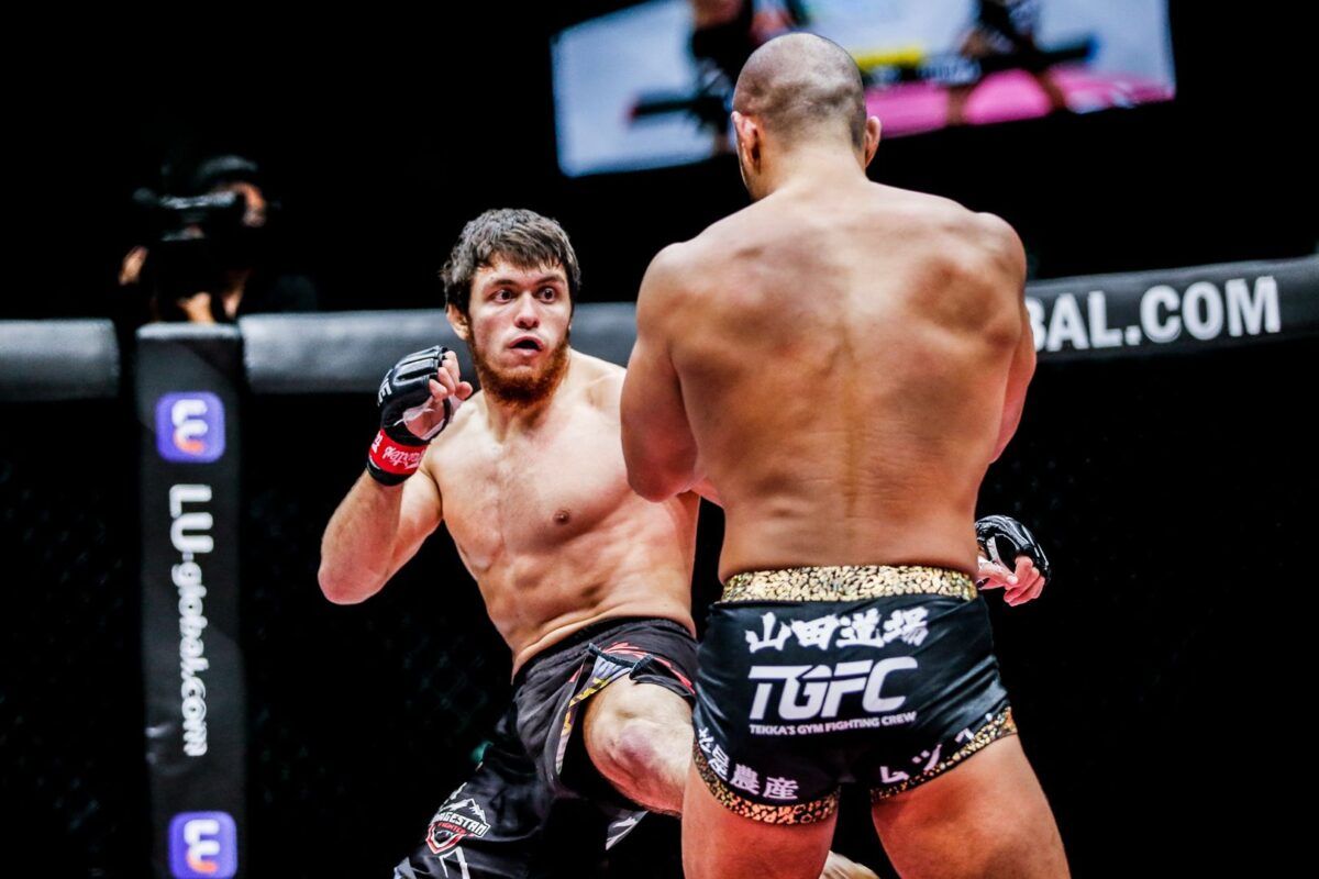 Russian MMA fighter Murad Ramazanov squares off against Hiroyuki Tetsuka at ONE: INSIDE THE MATRIX III