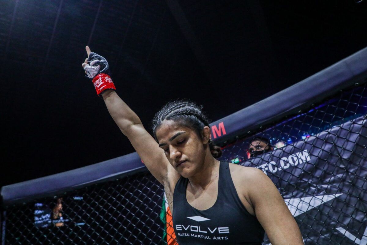 MMA fighters Ritu Phogat and Jomary Torres fight at ONE: BIG BANG in Singapore