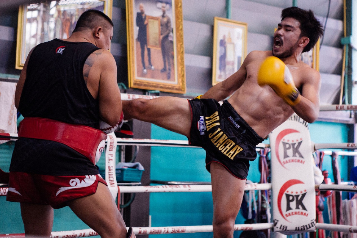 Prajanchai trains at PK Saenchai MuayThaiGym in Thailand
