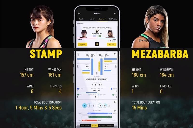 Compare Stamp Fairtex and Julie Mezabarba on the ONE Super App