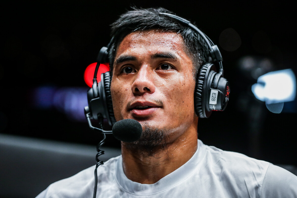 Filipino MMA fighter Stephen Loman speaks after his victory at ONE: WINTER WARRIORS II