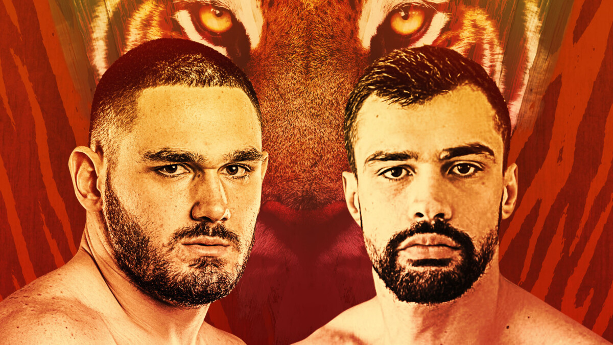 Rade Opacic collides with Francesko Xhaja at ONE: ONLY THE BRAVE on 28 January