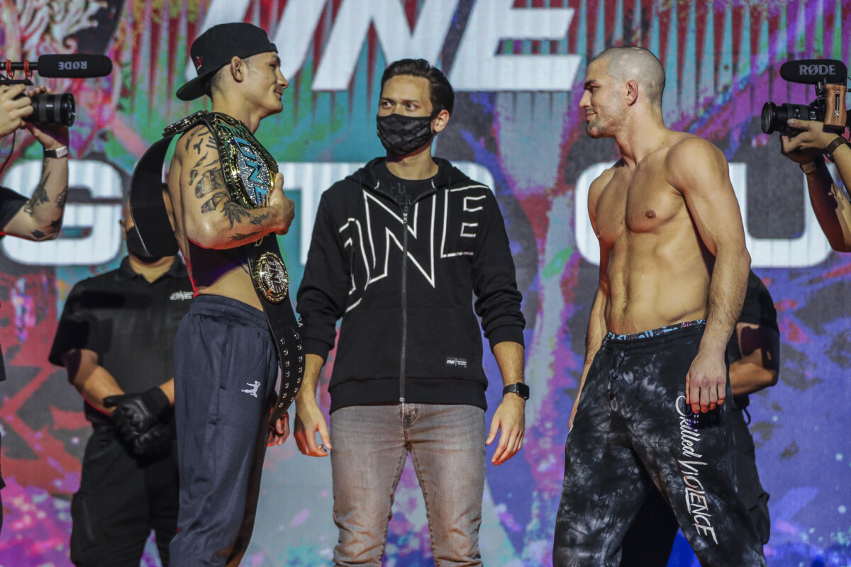MMA fighters Thanh Le and Garry Tonon face off before their ONE Featherweight World Title fight at ONE: LIGHTS OUT