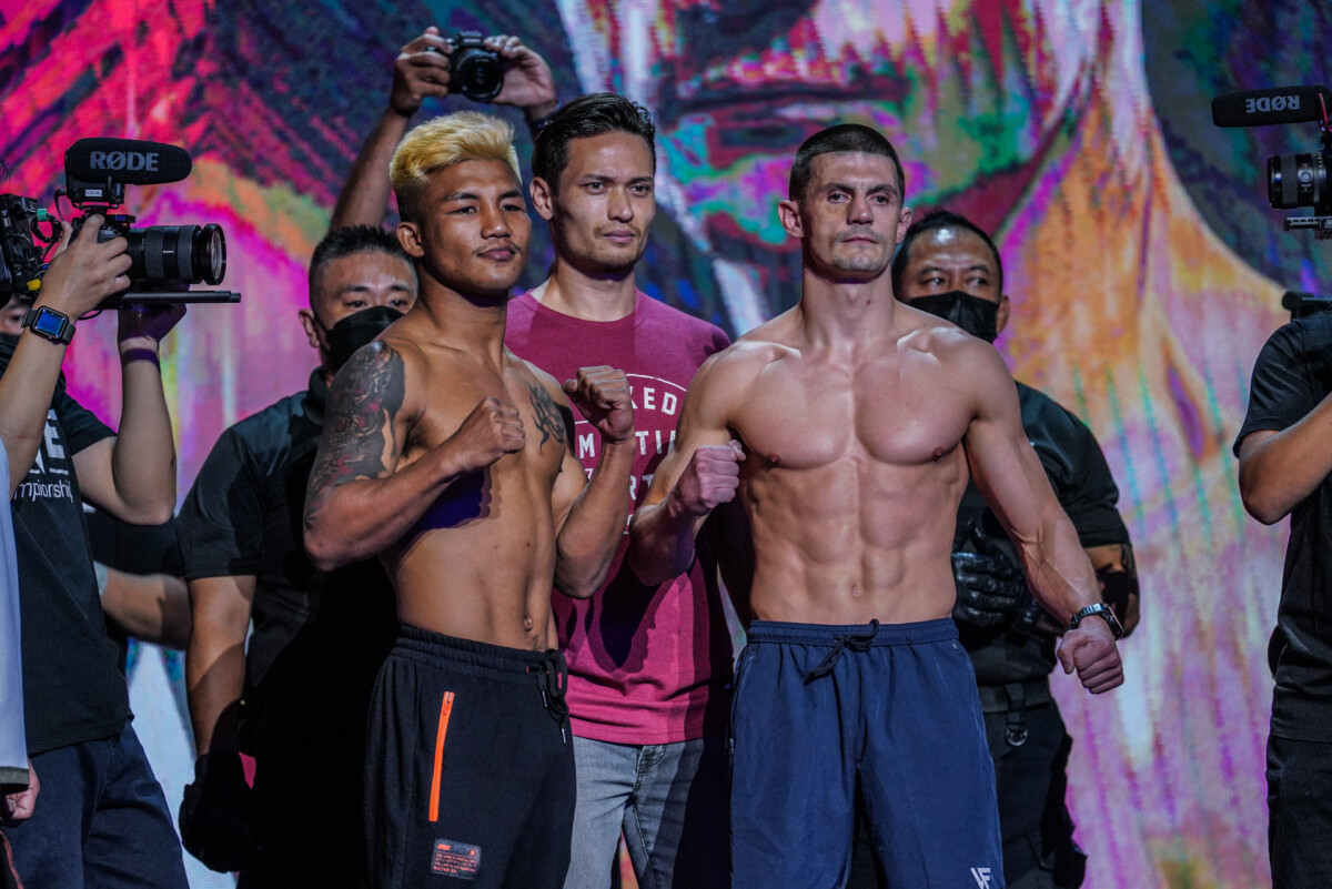 Rodtang and Jaco Smith at the ONE 157 Faceoffs